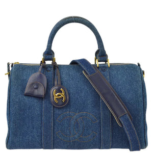 Chanel Vintage Denim Boston 35 Bag