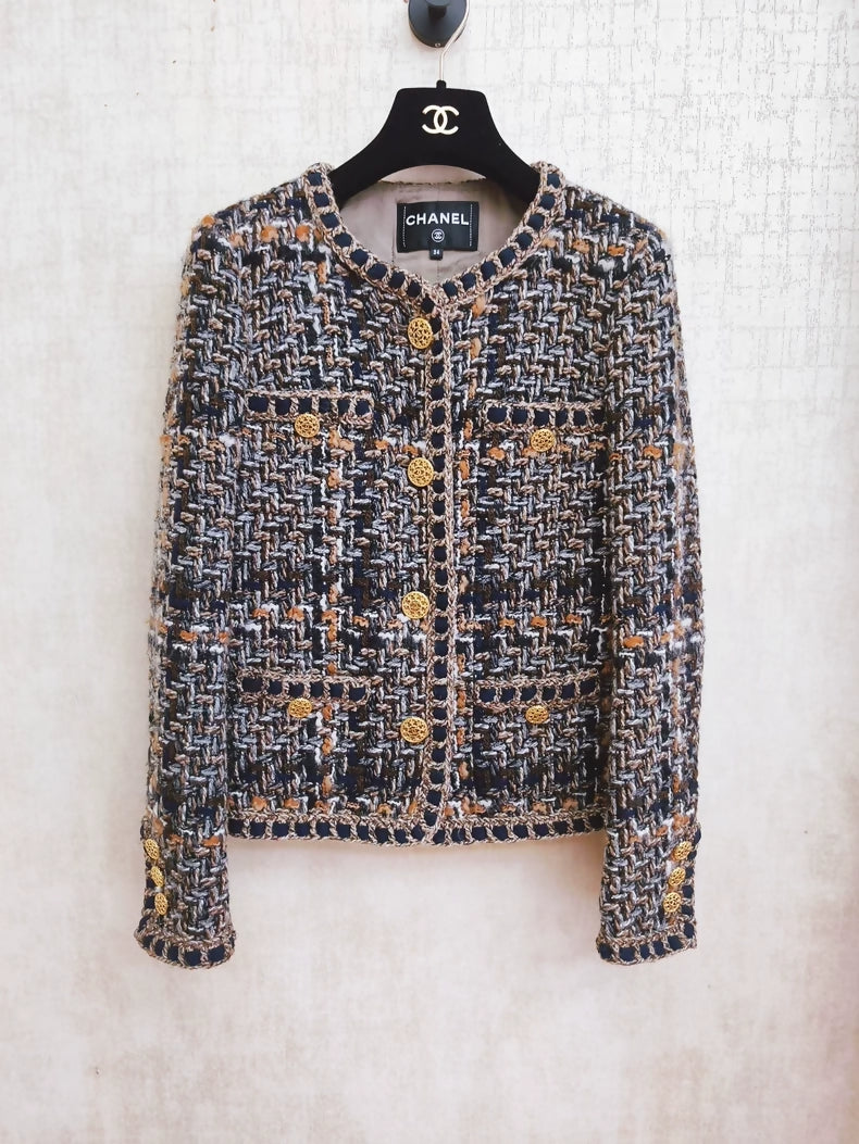Chanel brown tweed jacket