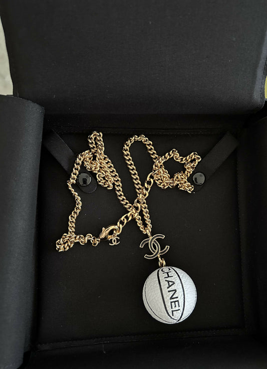 Chanel basketball necklace