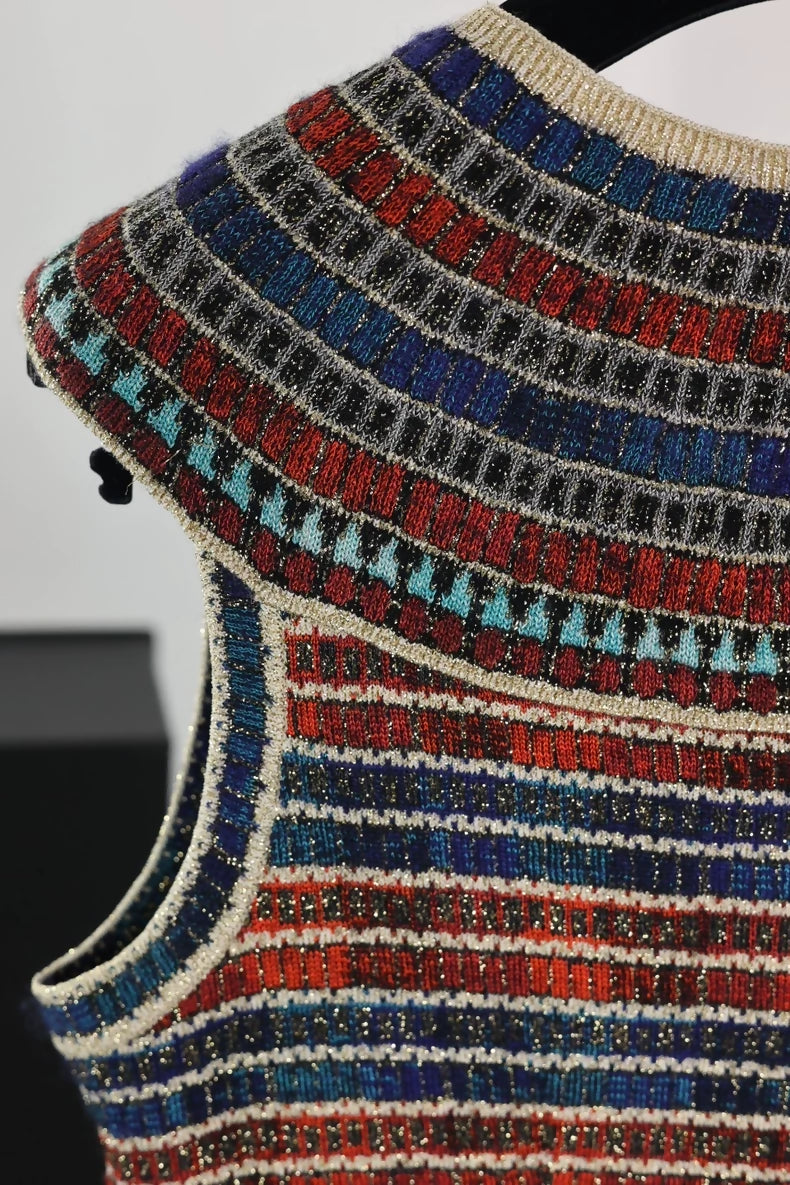 Chanel 19A colorful striped dress