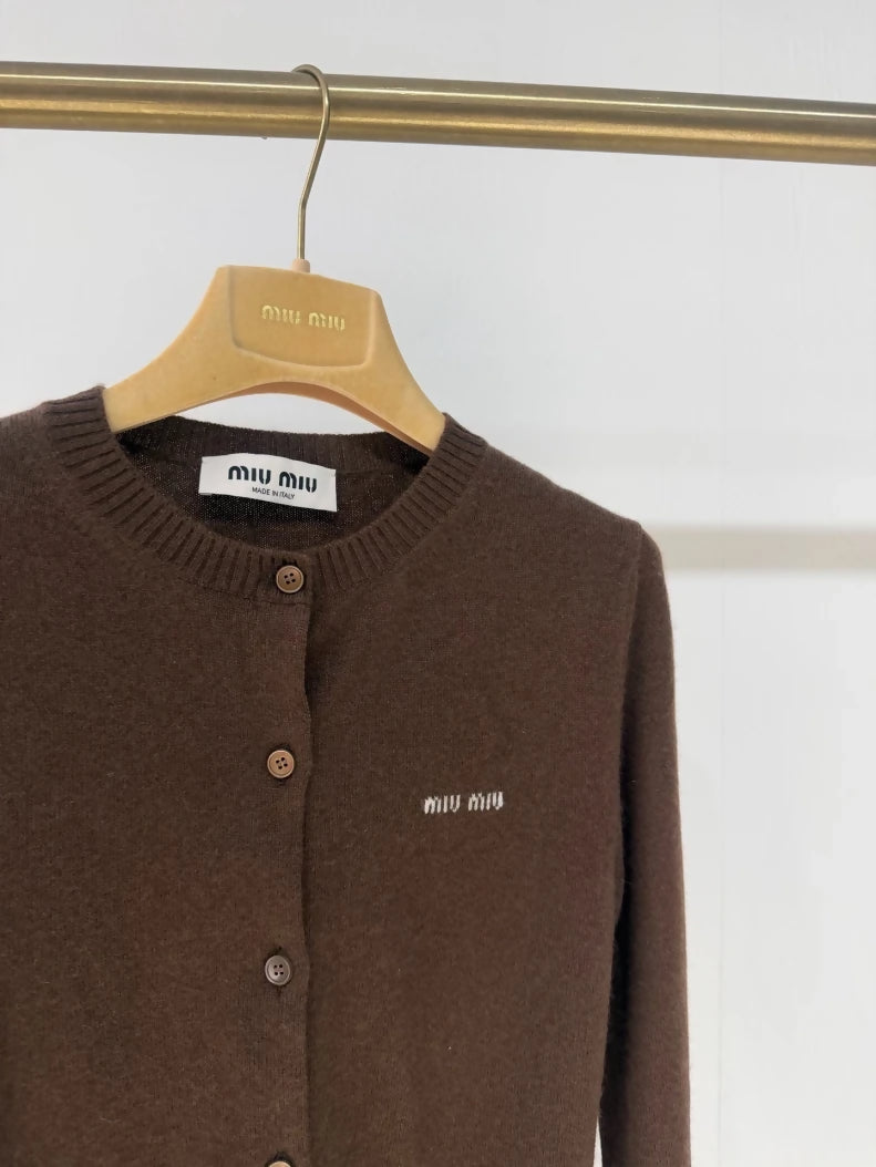 Miu miu Old Money Brow Cashmere Cardigan