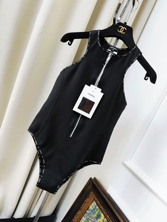 Chanel 25C black one-piece swimsuit