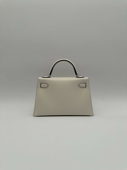 Hermès Kelly 20 Clouté Cream PHW G 2026
