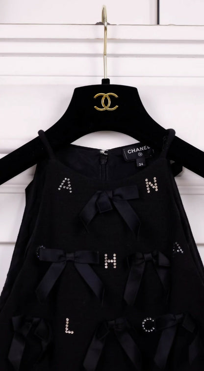 Chanel 23S Black Bow Dress