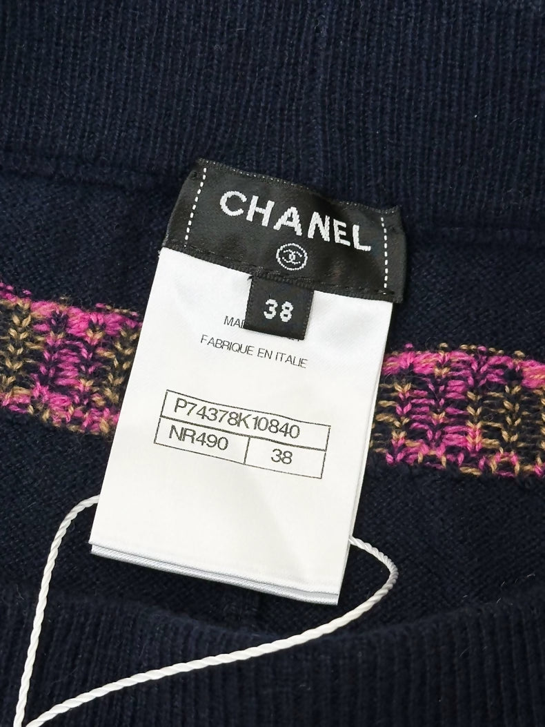Chanel 23N dark blue cashmere pant