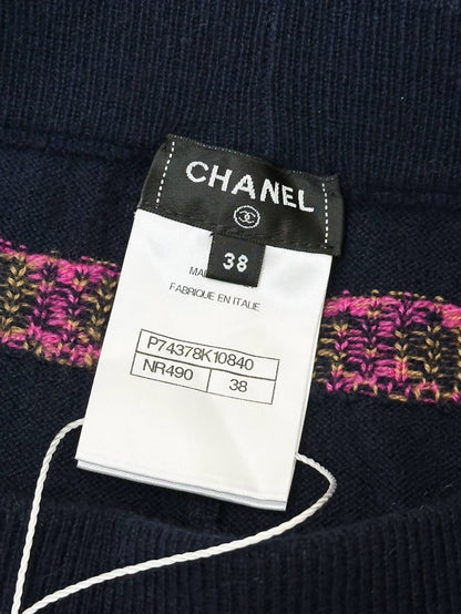 Chanel 23N dark blue cashmere pant