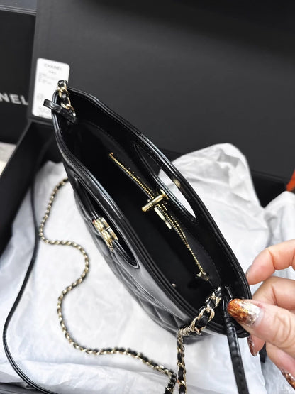 Chanel 24C 31bag  black and gold mini handbag