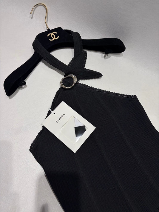 Chanel 26C Black Halter Neck top