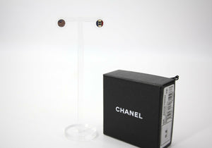 Chanel 03A Metal American Style Round Mini Clip-on Earrings