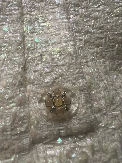 Chanel 2019 Beach Collection sequined white jacket