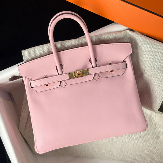 Hermès Birkin 25 Rose Sakura Swift with Gold Hardware