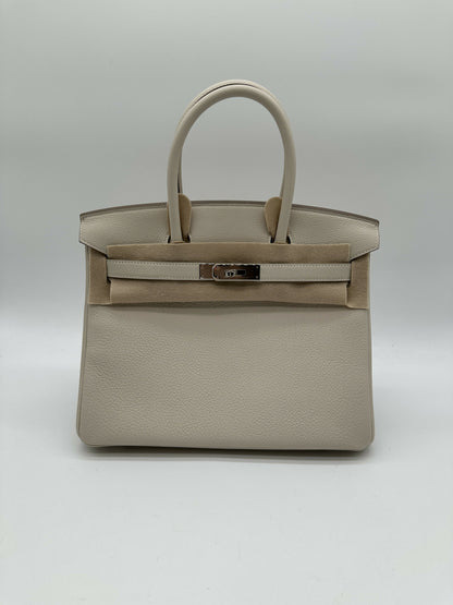 Hermès Birkin 30 Togo Craie PHW Stamp K