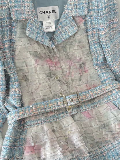 Chanel 13C Versailles Palace Blue Lace Jacket