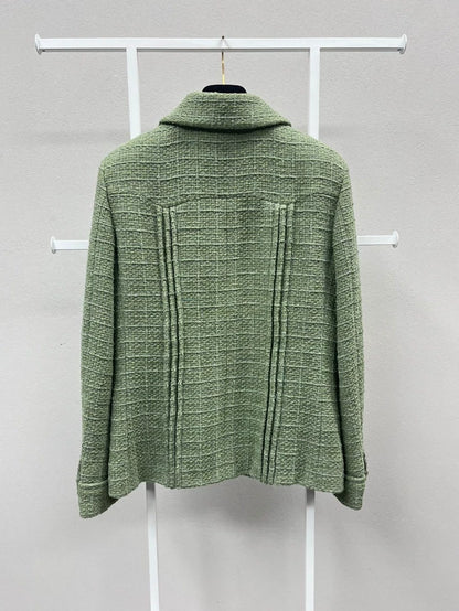 Chanel green tweed jacket