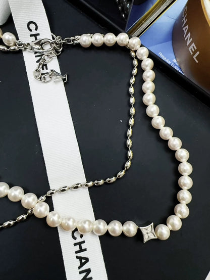 Louis Vuitton Double Layer Pearl Necklace