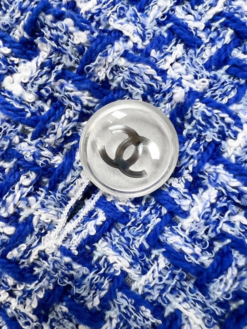 Chanel 23p blue tweed jumpsuit