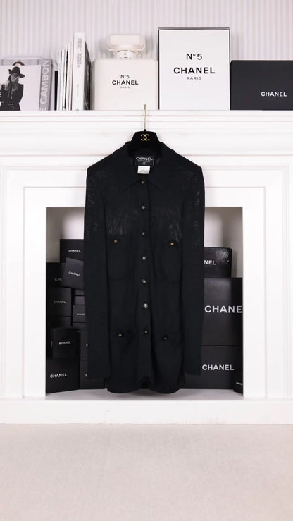 Chanel 1995 Black Cardigan