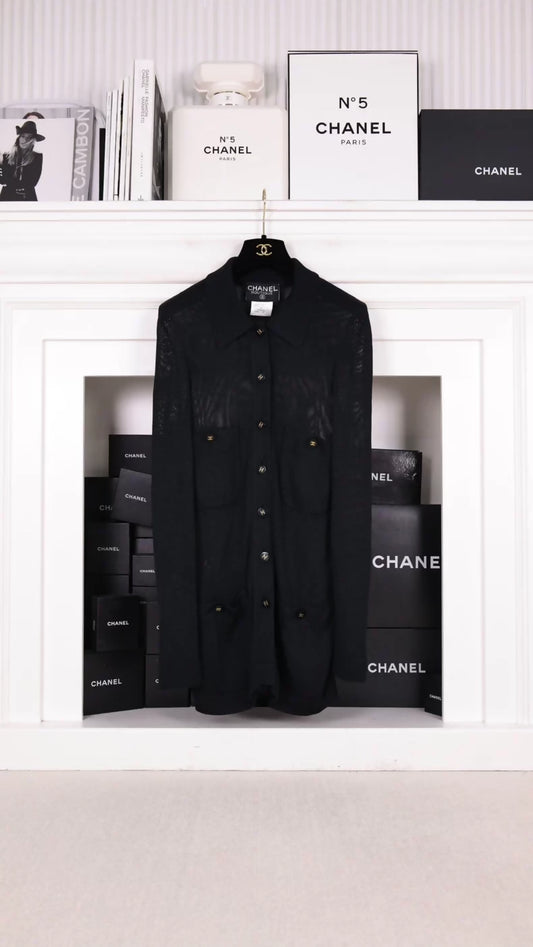 Chanel 1995 Black Cardigan