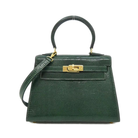 Hermes mini kelly 20 VERT MOYEN lizard leather gold hardware