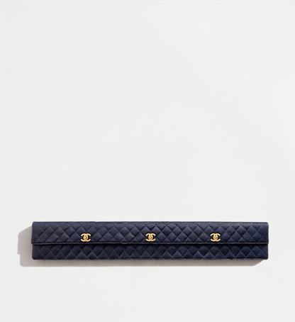 CHANEL 1989 black extra long classic flap clutch bag