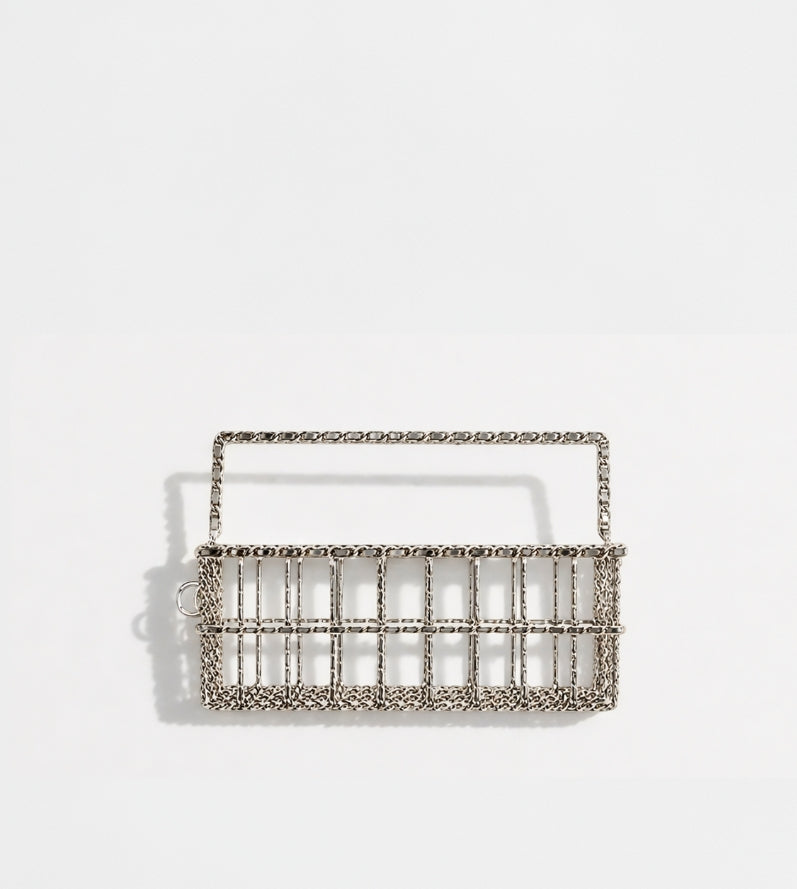 Chanel Supermarket Runway Metal & Black Lambskin Shopping Basket, 2014