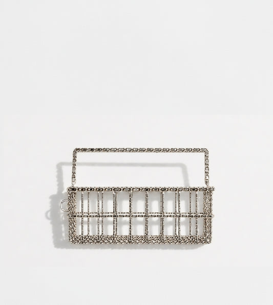 Chanel Supermarket Runway Metal & Black Lambskin Shopping Basket, 2014
