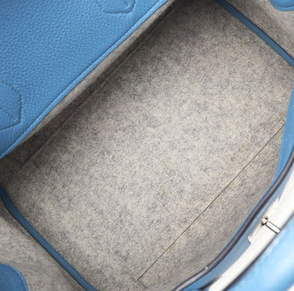 Hermes Birkin HAC 40 Todoo Wool and Blue Togo with Palladium Hardware