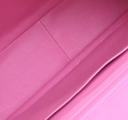 Chanel 1994-1996 Pink Patent Leather Maxi Classic Flap Shoulder Bag