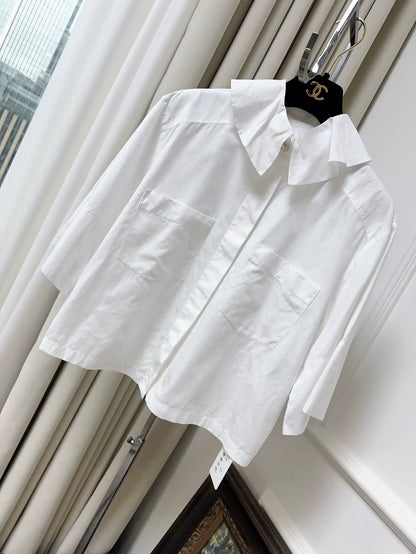 Chanel 19b white collar shirt