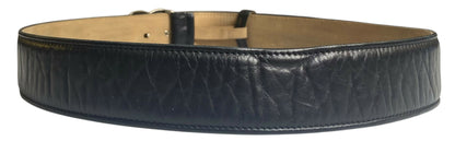 Chanel 12P Lucky Charms Black Distressed Glazed Calfskin Leather Belt Size 85/34