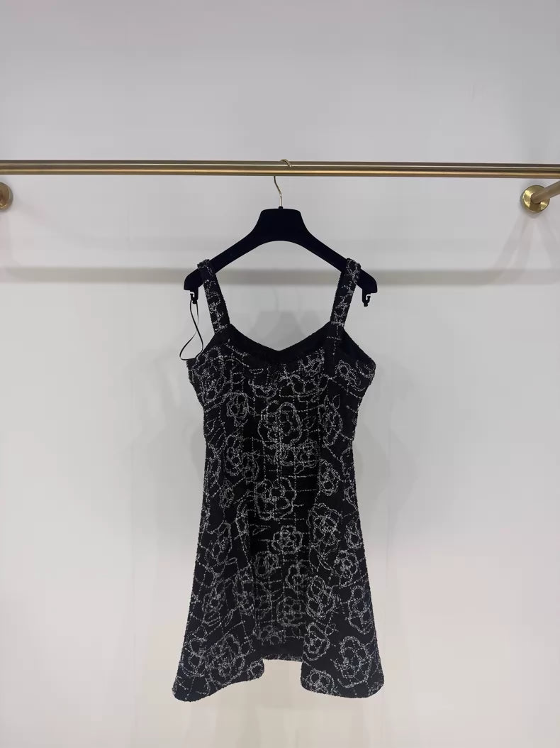 Chanel 22P Black Camellia Dress