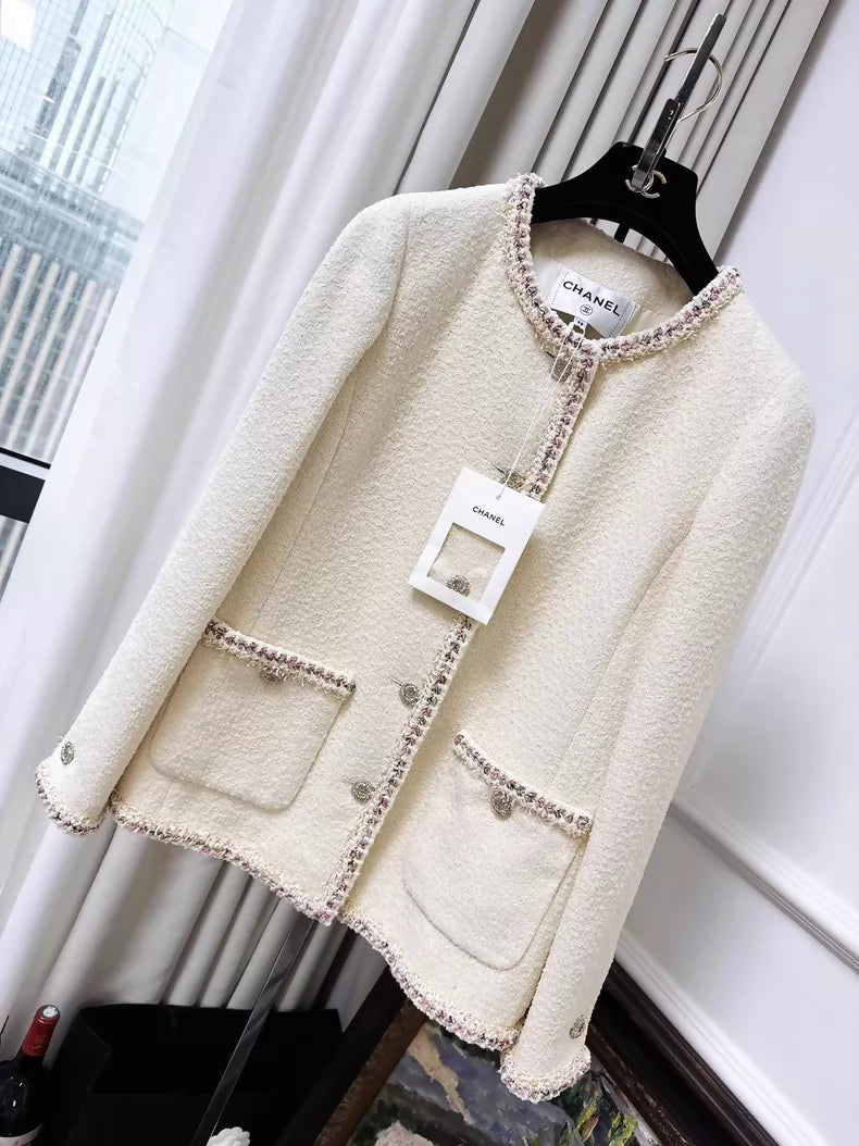 Chanel 26C Beige Tweed Jacket