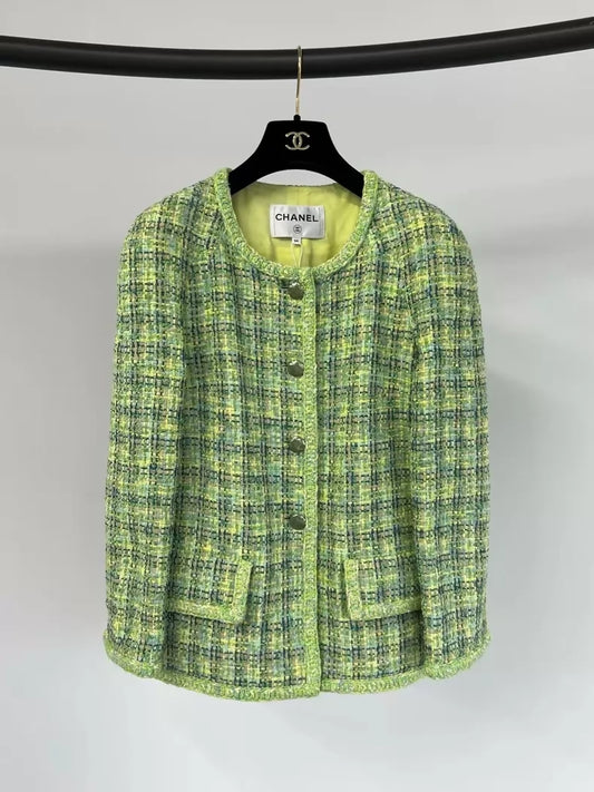 Chanel spring grass green jacket
