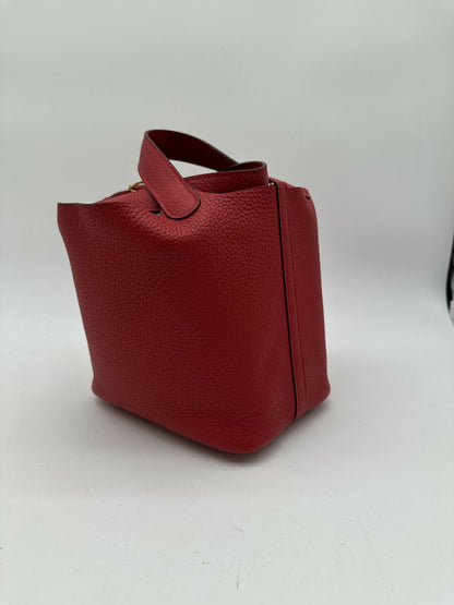 Hermès Picotin 18 Rouge Casaque GHW W 2025