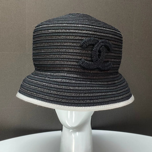 Chanel 22p black and white color hat