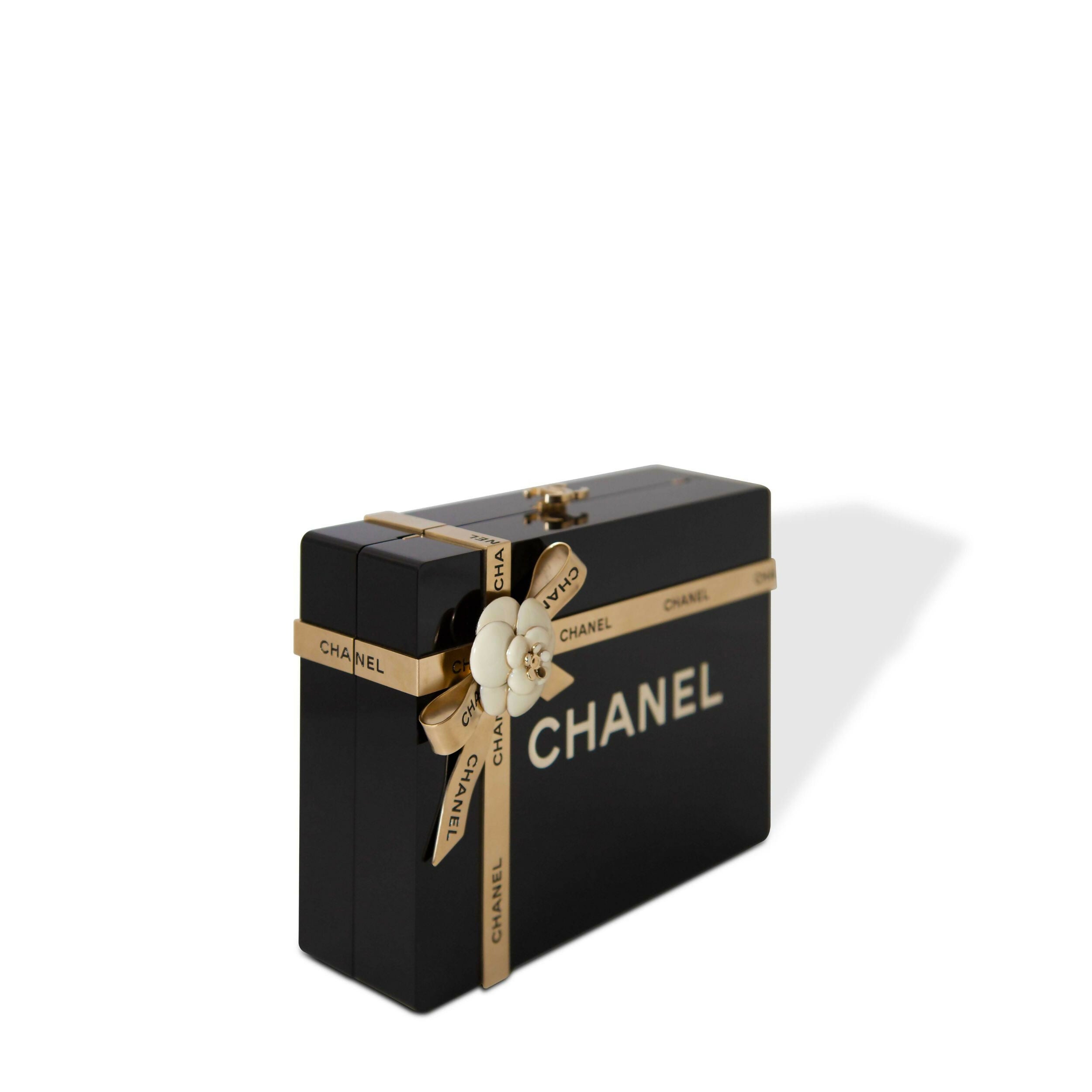 Chanel Gift Box Minaudière Black Clutch GHW – Wararni.com