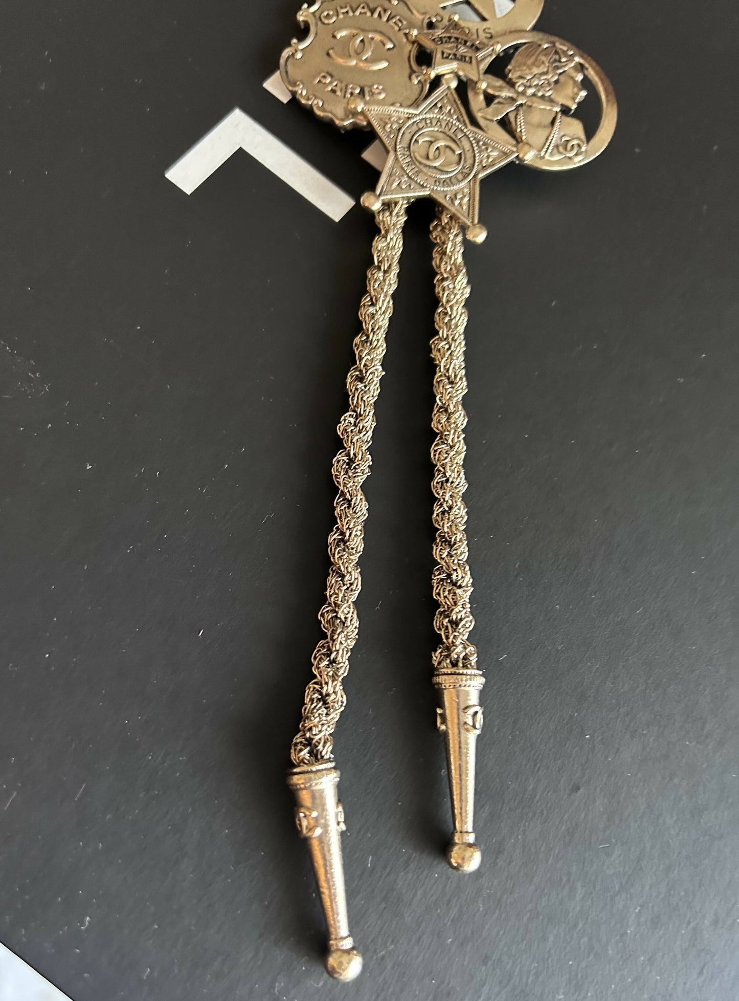 Chanel Bolo Dallas Tie Necklace with Charms