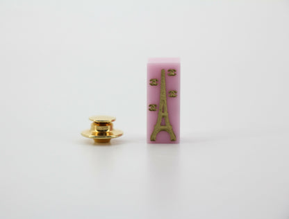Chanel Vintage 05C Resin Eiffel Tower Pink Brooch