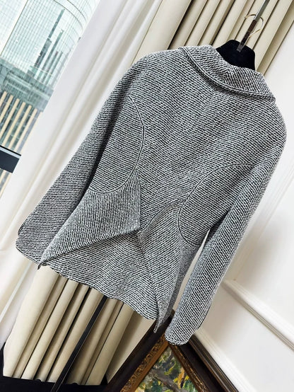 Chanel 20C grey with stripes jacket
