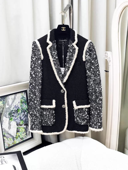 Chanel 19K black tweed jacket