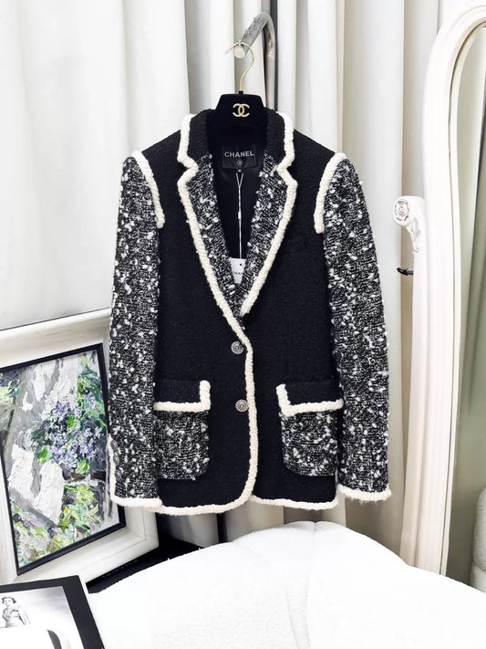 Chanel 19K black tweed jacket