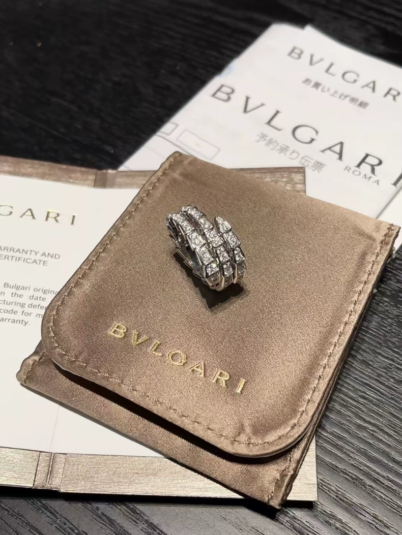 Bvlgari Serpenti white gold ring