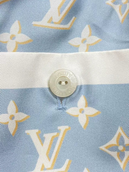 Louis Vuitton LV monogram print silk shorts