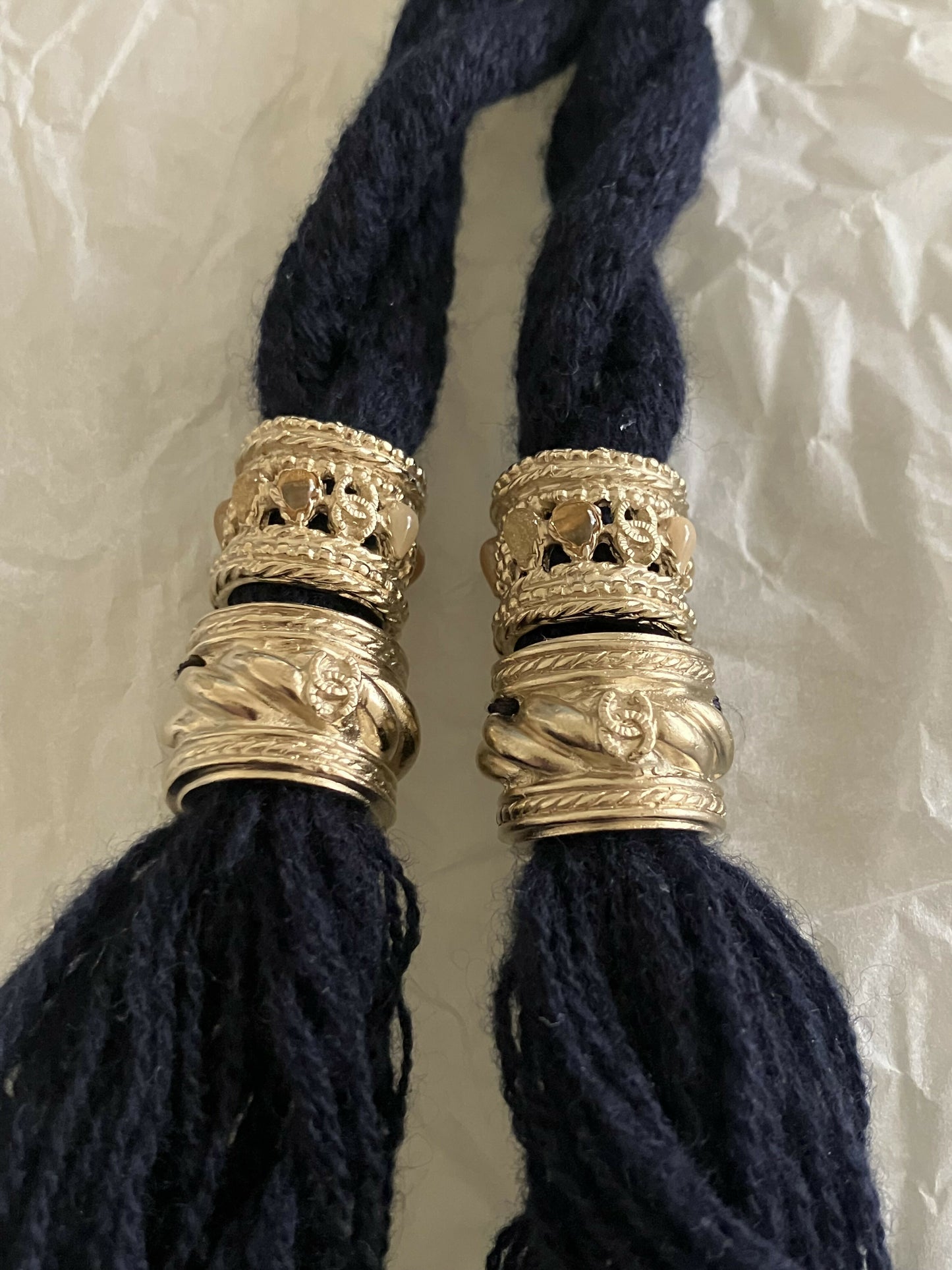 Chanel wool rope belt