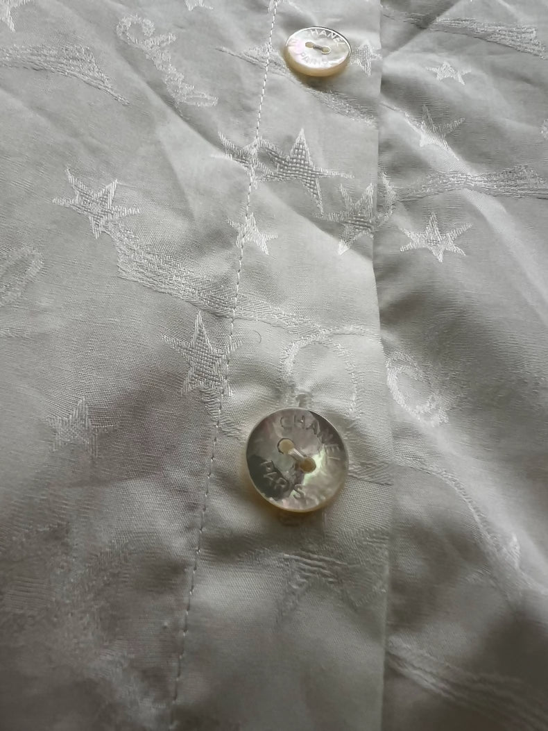 Chanel 24C star-patterned logo shirt