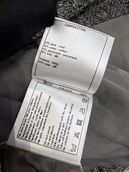 Chanel 19P grey ruffle tweed jacket