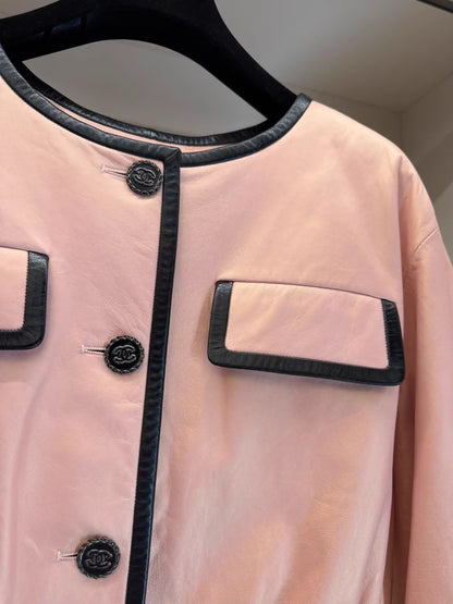 Chanel 2019 Pearl pink Leather jacket