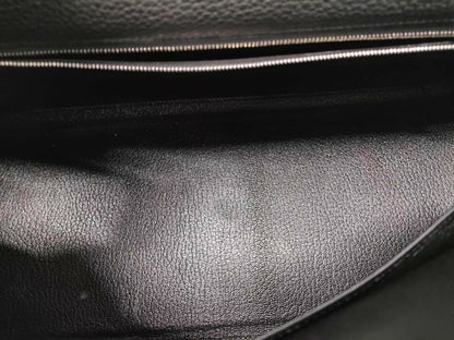 Hermes Vintage Kelly shoulder black Fringe