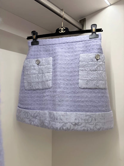 Chanel 21K purple tweed suite