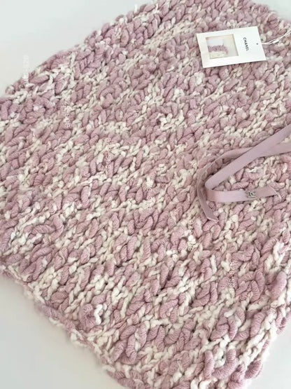 Chanel 24K pink knit midi skirt